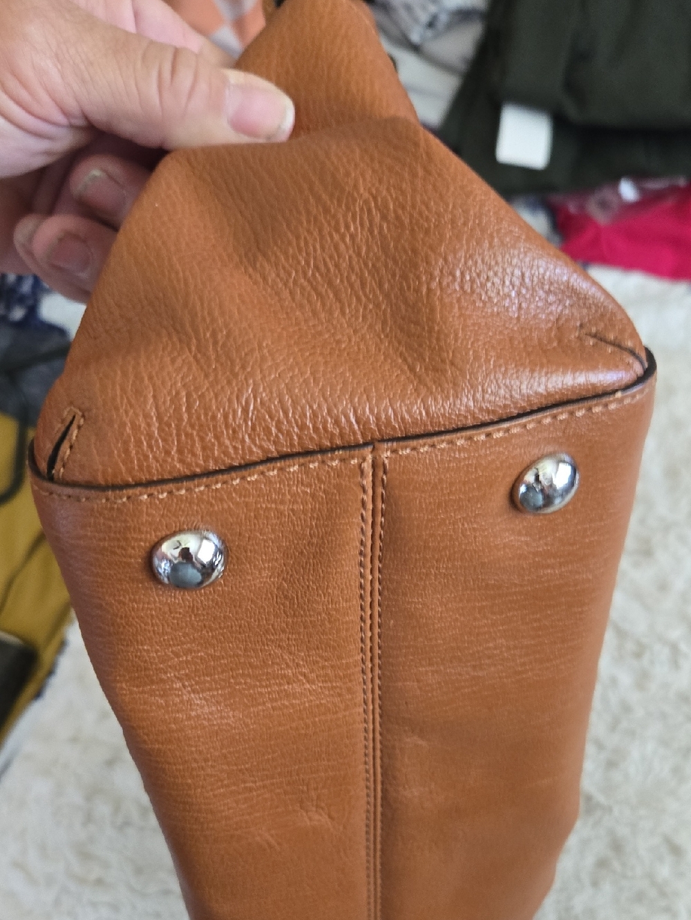 Michael Kors Tan Leather Top-Handle Satchel - Picture 4 of 8